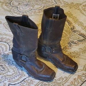 FRYE HARNESS PULL UP BOOTS